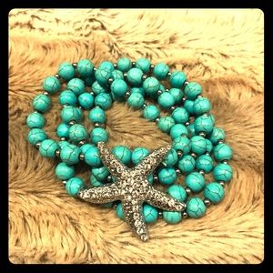 Turquoise Starfish Bracelet